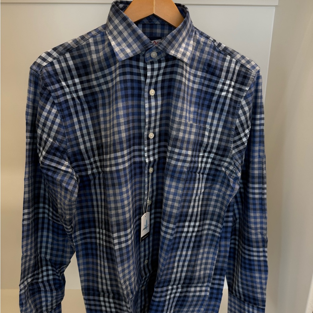 Johnnie-O Blue Plaid Men's Button Down Shirt